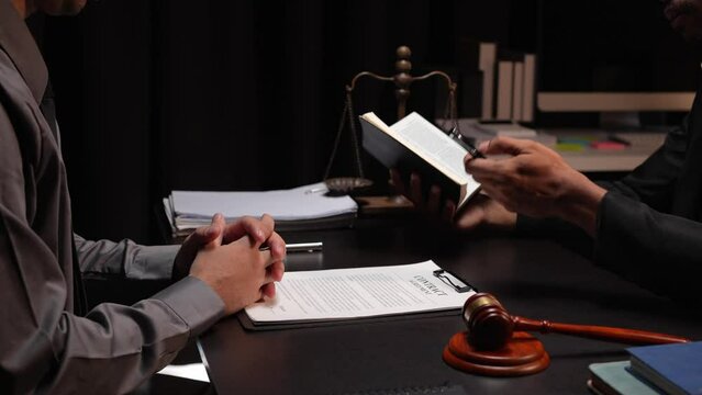 Attorneys provide legal advice and talk to clients to explain and advise on the rules and regulations in contracts that must be followed at the firm accurately and fairly. 