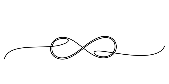 infinity line art style. element vector eps 10