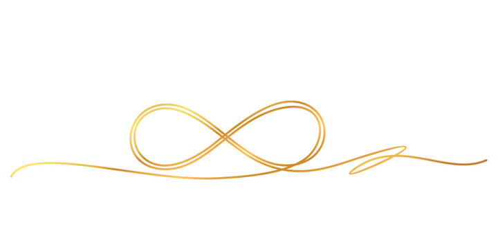 golden infinity line art style. element vector eps 10