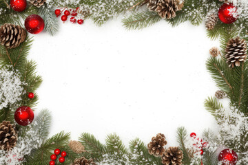 Naklejka na ściany i meble Frame of Christmas with copy space