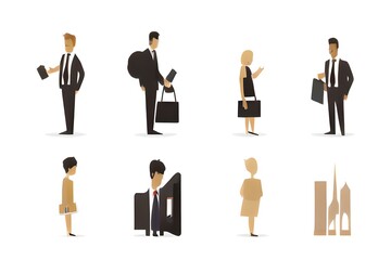 business people silhouettes Generative AI