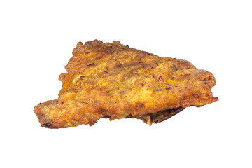 chop, pork chop in batter with chicken egg isolated from background