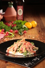 dinner plate on the table