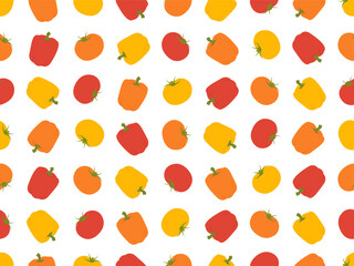 Tomato pepper seamless pattern
