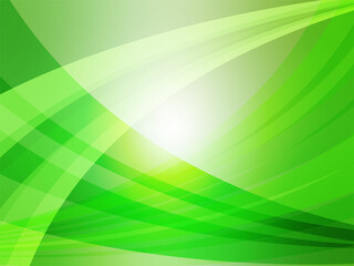 鮮やかカラーで透明感のあるデジタルイメージの波形抽象背景_イエローグリーン