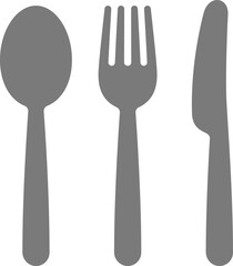 スプーンとフォークとナイフのイラスト・アイコン（spoon, fork, knife）