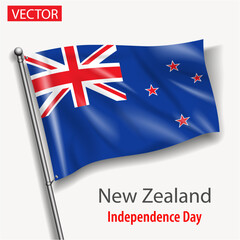 New Zealand Oceania Australia flag national independence day vector flags
