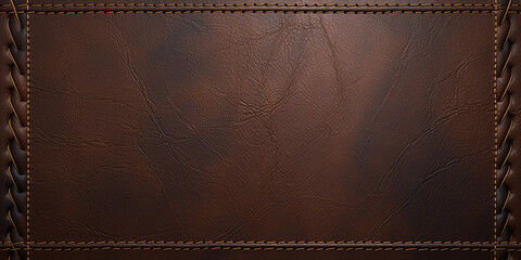 Create a leather texture with stitching details, creases, and a tactile appearance.
