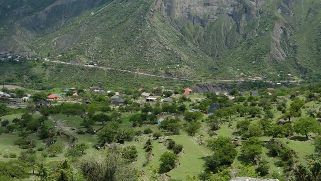 The view of the Caucasus mountains
