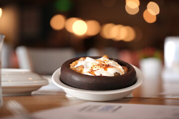 dinner plate on the table