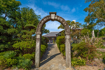 長崎 グラバー邸のアーチ式の石門