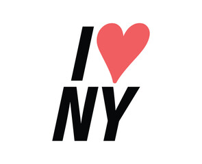 I love NY with heart symbol logo. Vector New York City sign illustration. - 633247707