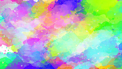 Watercolor paint brush stroke. ink splash transition. Abstract inkblot, splat, fluid art, overlay, alpha matte composition, spread on a transparent background. color full ink splatter blot spreading.