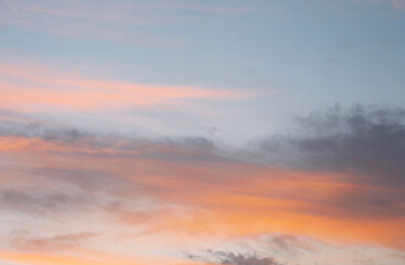 The sky at sunset is beautiful.