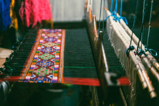The making of Himachali Pattu , a traditional scarf which is thick and used for severe winters