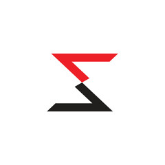 letter s opposite direction exchange arrows logo vector