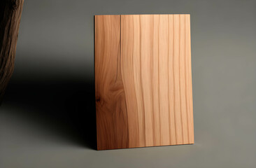 Naklejka premium Subtle Wooden Charm Wood in Gentle Blur with Copy Area - A Mockup Template for Delicate Elegance and Impressive Display Generative AI