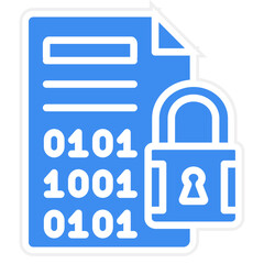 Vector Design File Encryption Icon Style
