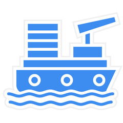 Vector Design Gunboat Icon Style