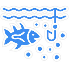 Vector Design Fishing Line Icon Style