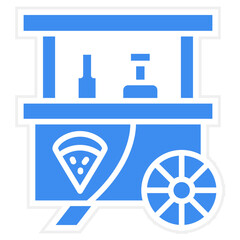 Vector Design Pizza Stall Icon Style