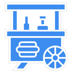 Vector Design Hot Dog Stall Icon Style