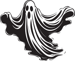 Vintage ghost, Halloween scary ghost monsters Vector Illustration, SVG