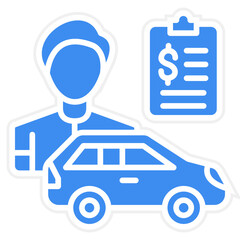 Vector Design Car Salesman Icon Style