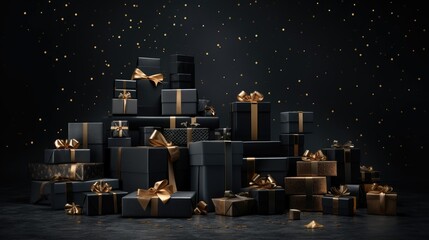 elegant dark background of black friday