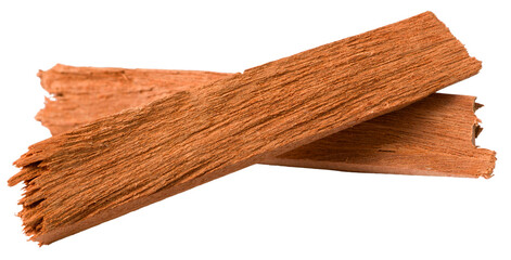 Red sandalwood sticks isolated on white background. - 633255347