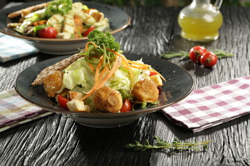 dinner plate on the table