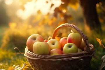 Apple basket fresh. Generate Ai