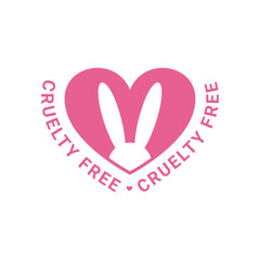 Cruelty free vector label. Not tested on animals