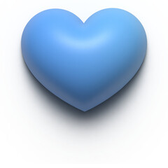 3d blue heart icon element