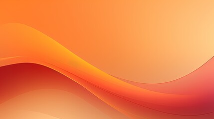 Soft autumnal orange curves. Smooth waves for fall, season, harvest. Abstract flowing background in red, orange, yellow hues, gradients.