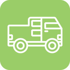 Vector Design Pickup Truck Icon Style