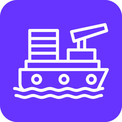 Vector Design Gunboat Icon Style