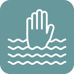 Vector Design Drown Icon Style