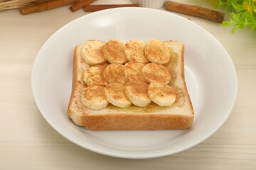 Obraz na płótnie Canvas バナナシナモントースト