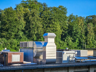 Ventilation system monobloc on the roof