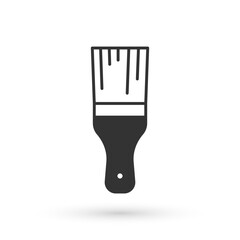 Grey Paint brush icon isolated on white background. Vector