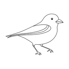 Continuous one line drawing of  bird vector illustration 1
