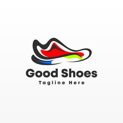 Shoe logo design concept. Shoes logo template. Man fashion logo design template