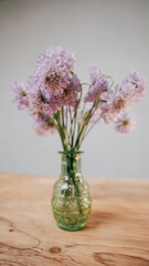Flowers in a glass vase