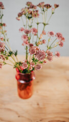Flowers in a glass vase