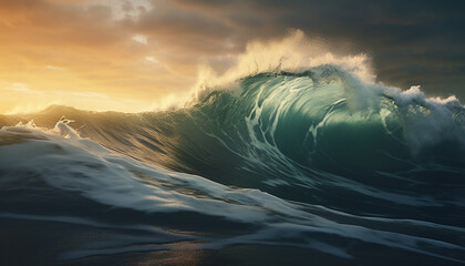 big waves in sea