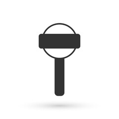 Grey Lollipop icon isolated on white background. Food, delicious symbol. Vector