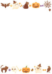 可愛いハロウィーンのキャラクターフレーム