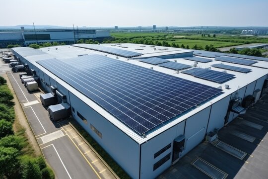 Crean energy solar cell on roof mega factory.