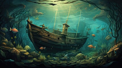 Fisherman's float gently bobbing on the surface, a fleeting moment that captures the peaceful coexistence of man and aquatic life in a delicate choreography. Generated by AI.